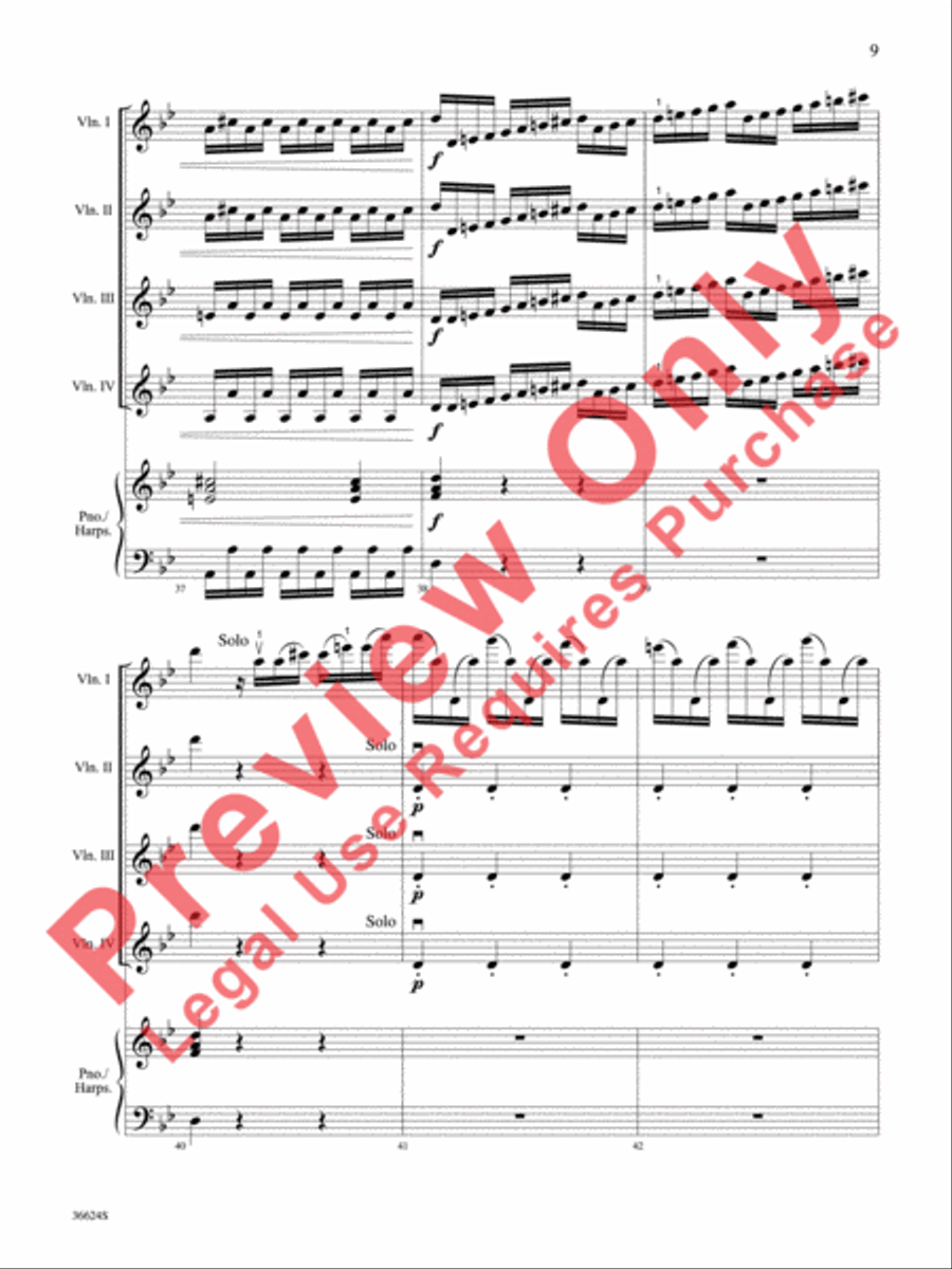 Violins Go Vivaldi -- Two Movements for Violin Quartet Small Ensemble scores gallery preview page 10