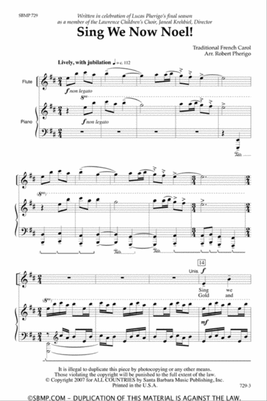 Sing We Now Noel! - SSA Octavo SSA scores gallery preview page 2