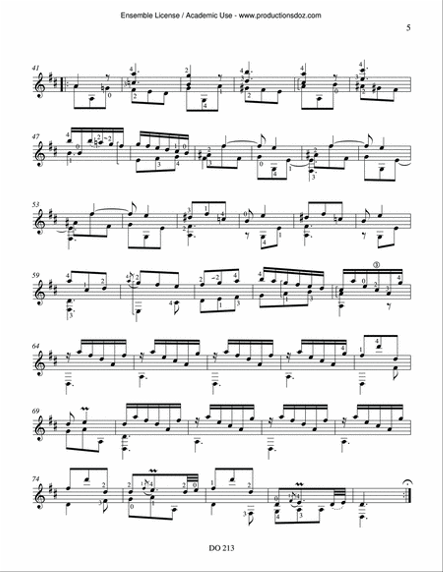 Six Sonates Classical Guitar scores gallery preview page 5