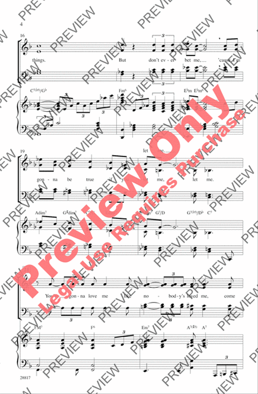 Come Rain or Come Shine 4-Part scores gallery preview page 4