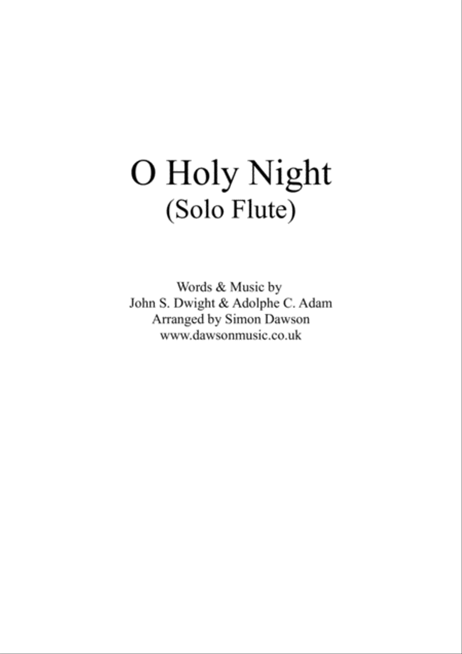 O Holy Night - Solo Flute Flute Solo scores gallery preview page 1
