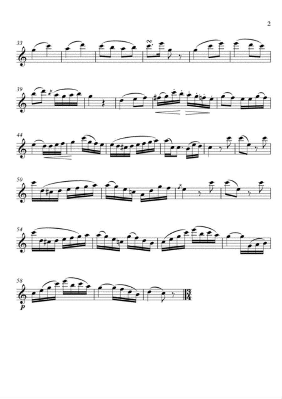 Serenade Flute Guitar duet by Kuffner Flute scores gallery preview page 2