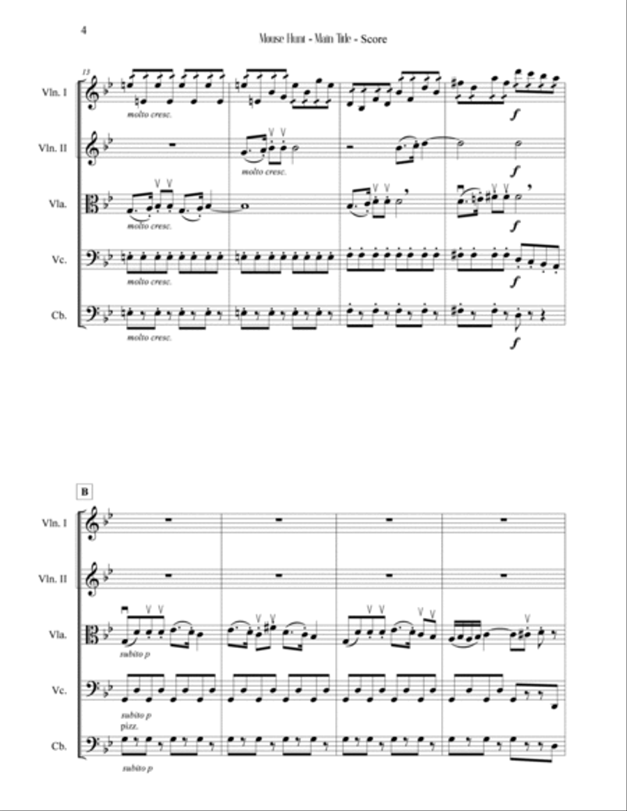 Mouse Hunt String Orchestra scores gallery preview page 4