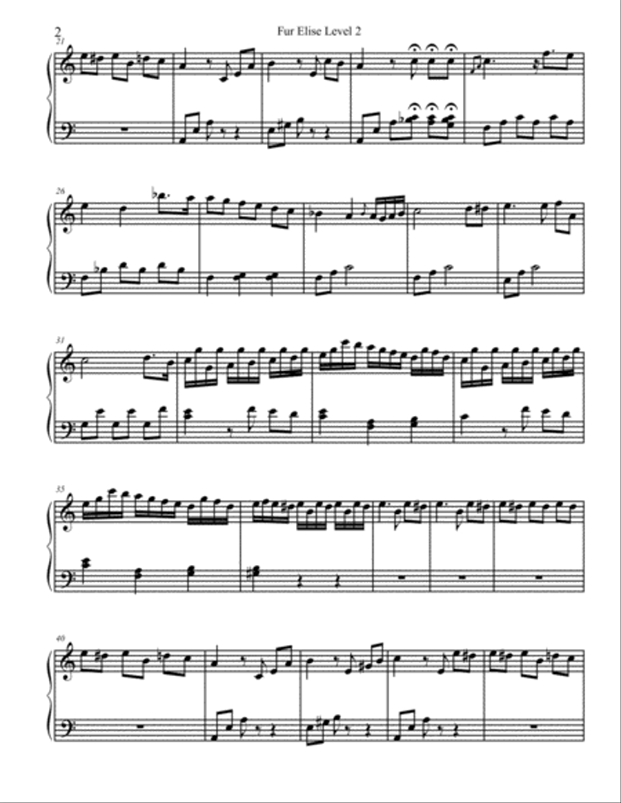 Fur Elise Fur Elise School and Community scores gallery preview page 2