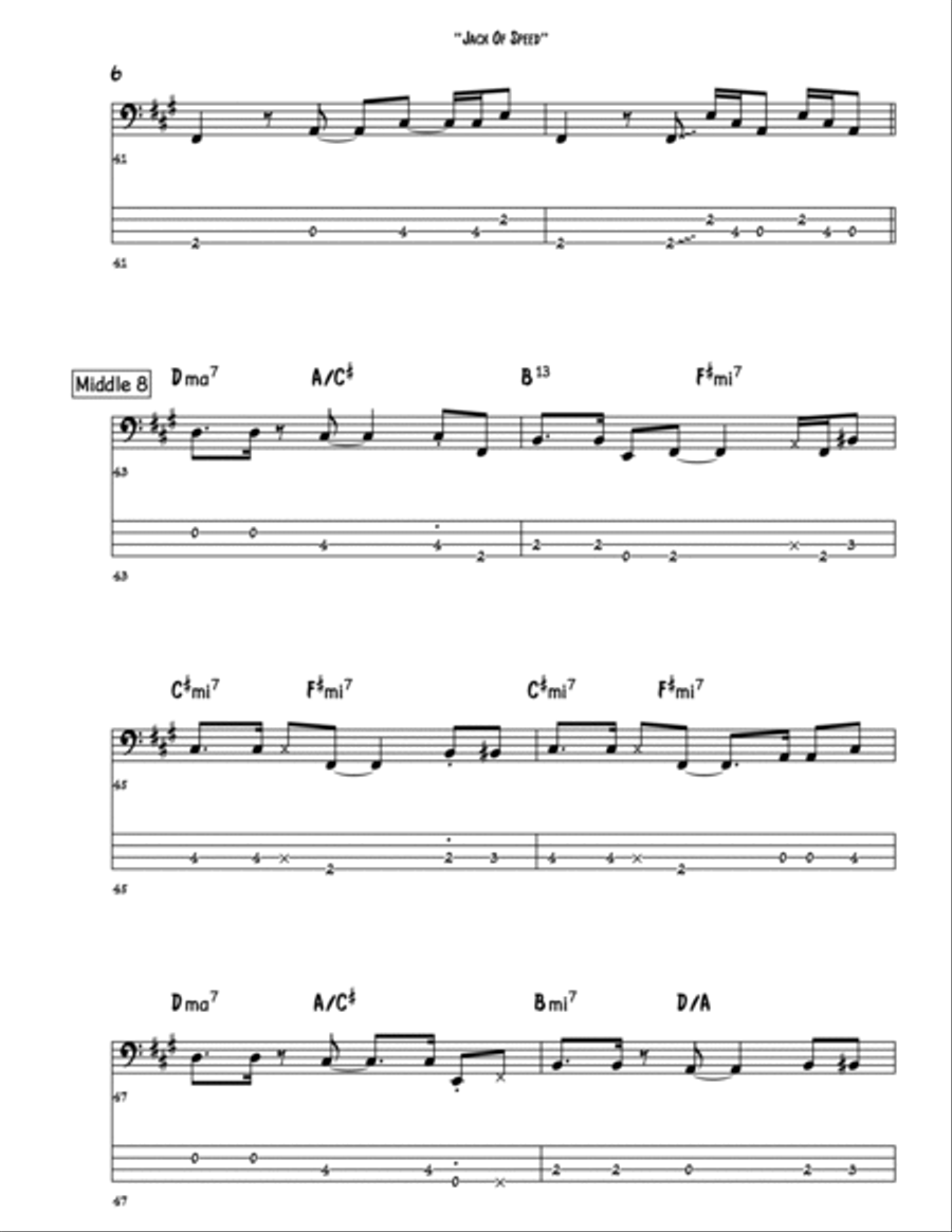 Jack Of Speed Bass Guitar scores gallery preview page 6