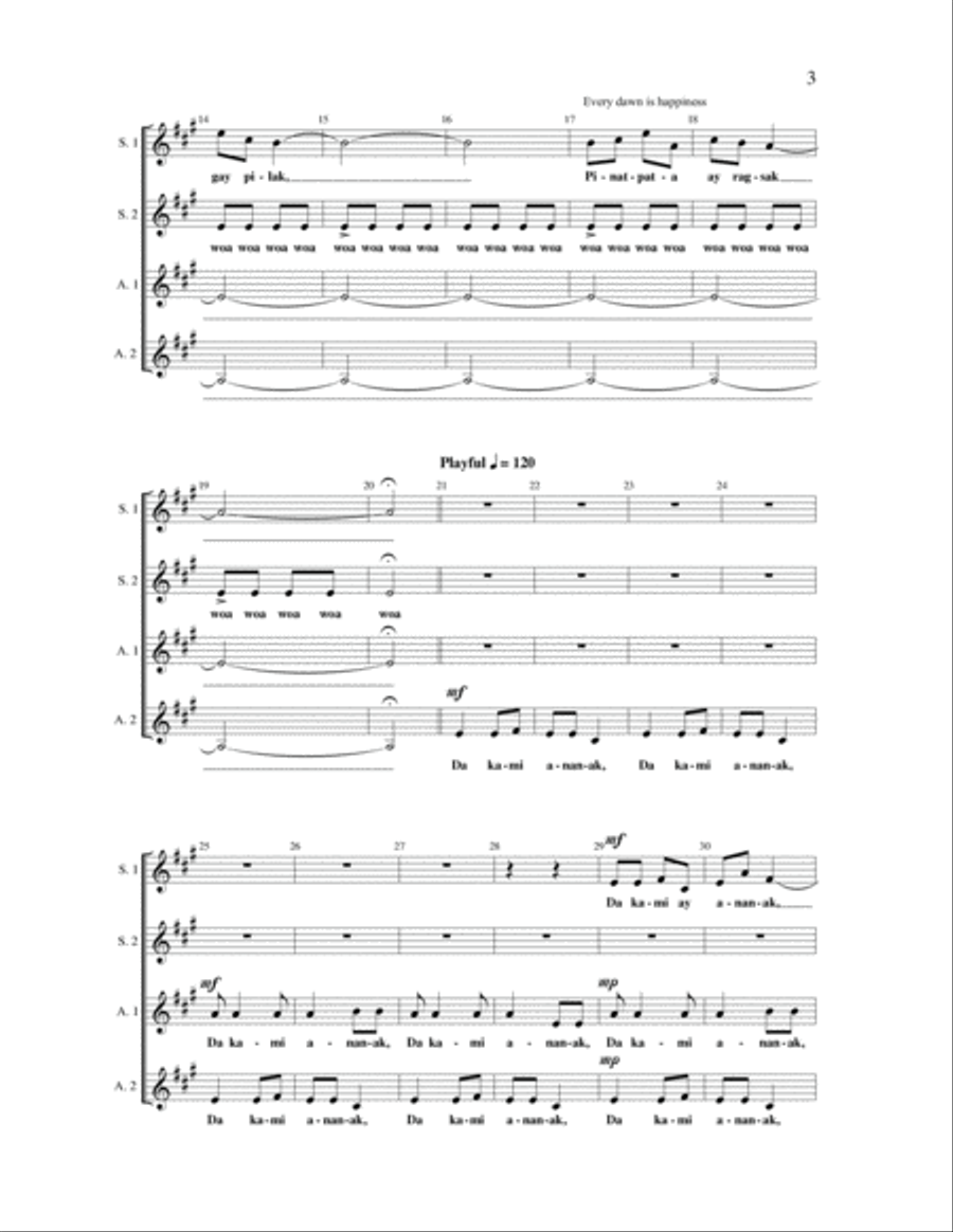 Da Kami Ay Anan-Ak Da Kami Ay Anan-Ak SSA scores gallery preview page 2