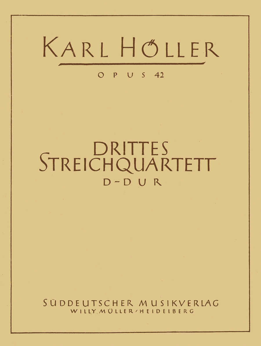 Drittes Streichquartett D major, Op. 42 String Quartet scores gallery preview page 1