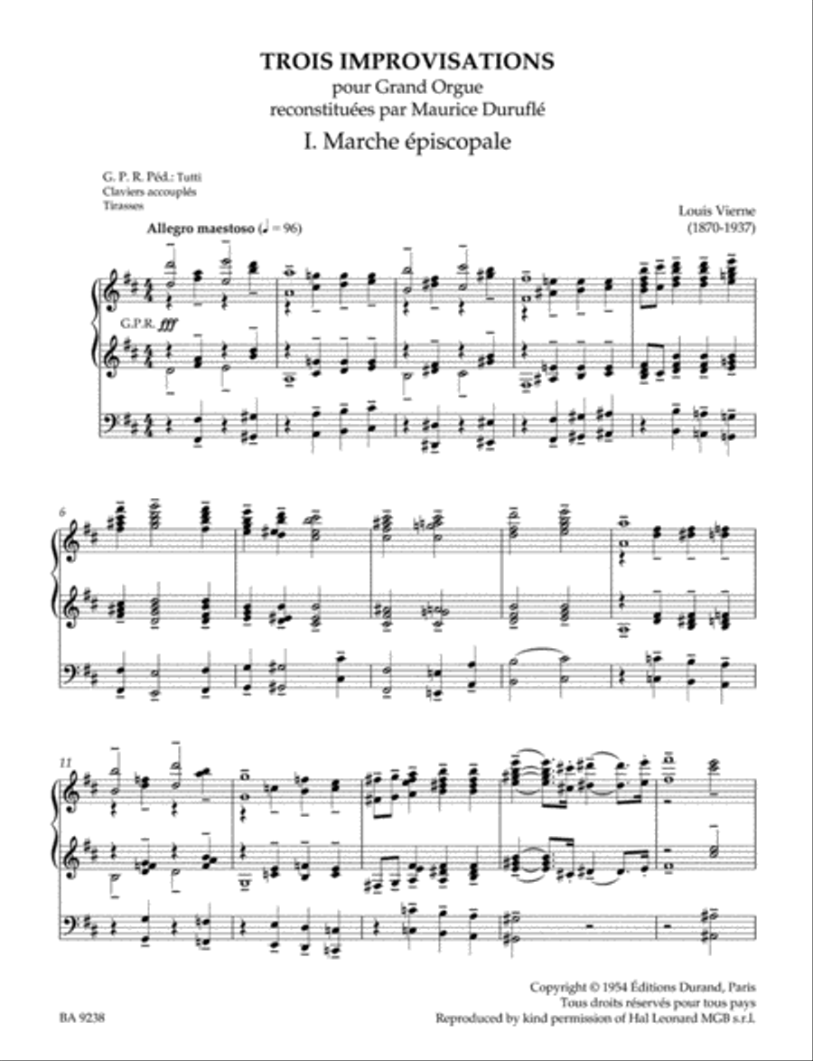 Improvisations (1928) / Transcriptions (1894 / 1901 / 1932) Organ scores gallery preview page 2