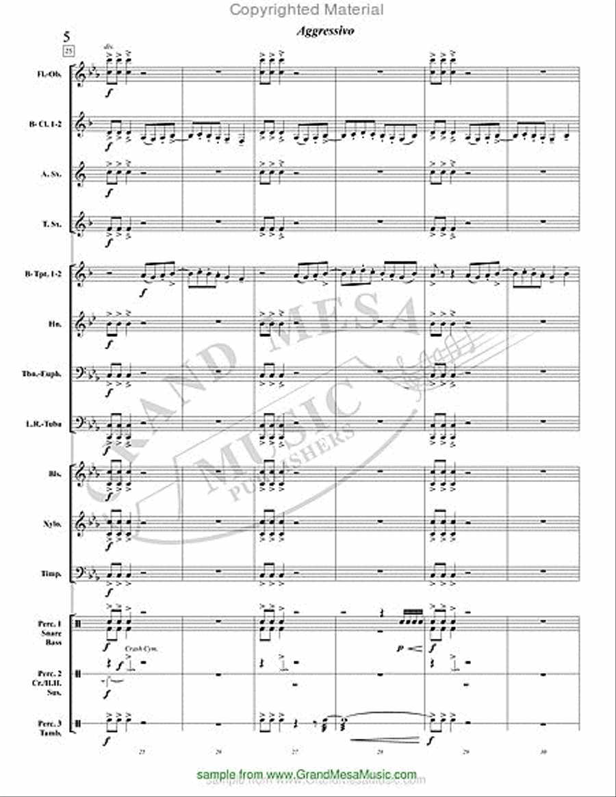 Aggressivo Concert Band scores gallery preview page 6
