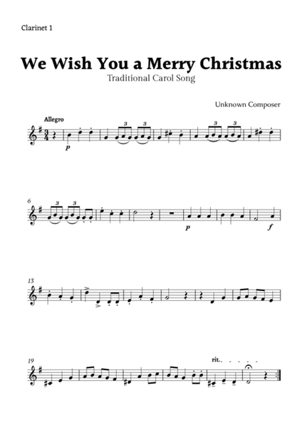 We Wish you a Merry Christmas for Woodwind Ensemble image number null