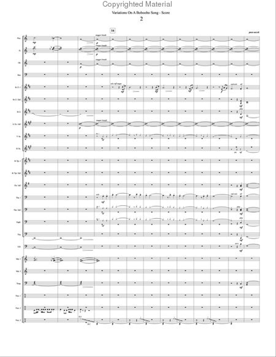 Variations on a Boboobo Song Concert Band scores gallery preview page 3