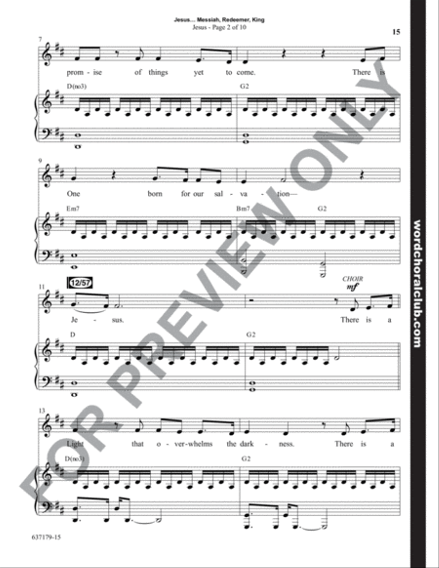 Jesus...Messiah, Redeemer, King - Choral Book Unison Choir scores gallery preview page 16