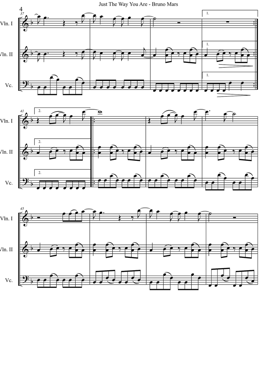 Just The Way You Are String Trio scores gallery preview page 4