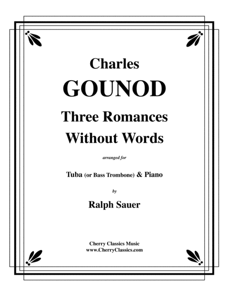 Three Romances Without Words for Tuba or Bass Trombone & Piano