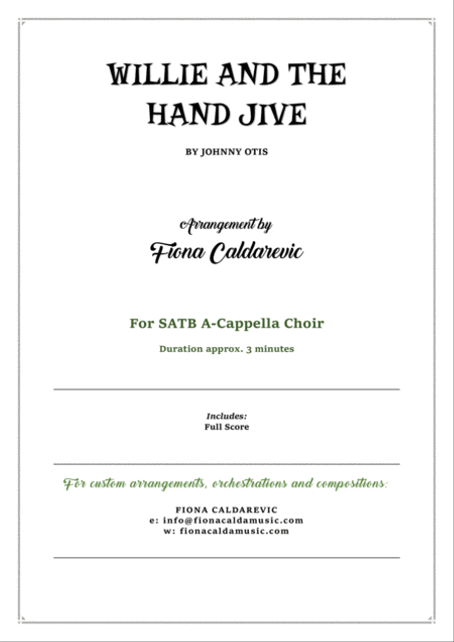 Willie And The Hand Jive 4-Part scores gallery preview page 1