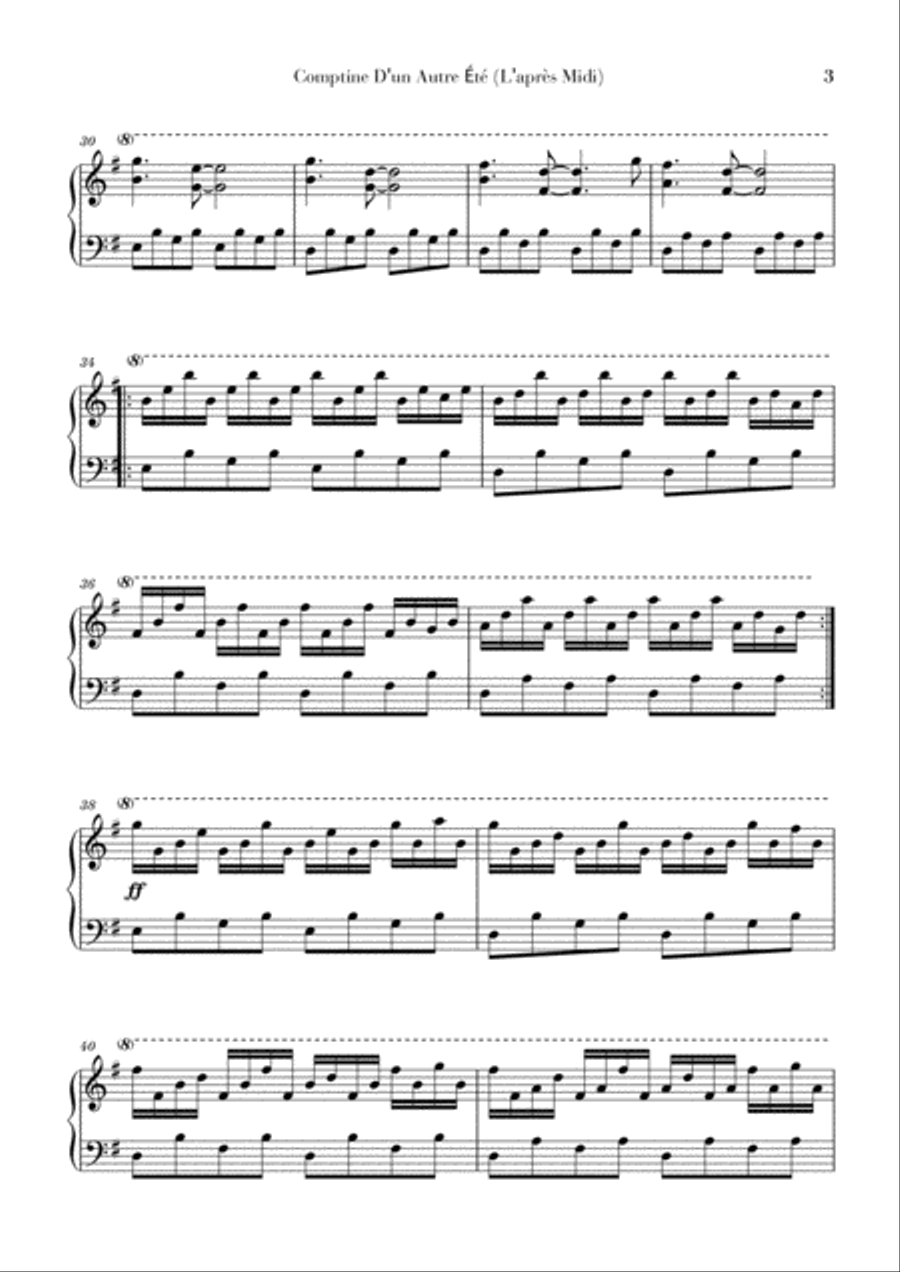 Comptine D'un Autre Été: L'après-midi Piano Solo scores gallery preview page 3
