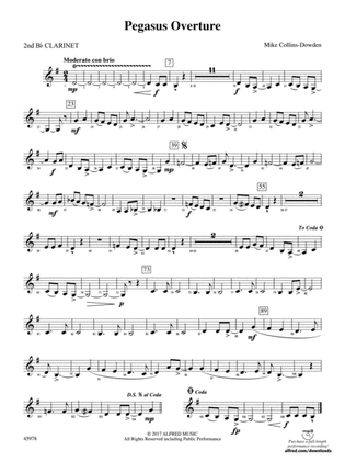 Pegasus Overture: 2nd B-flat Clarinet