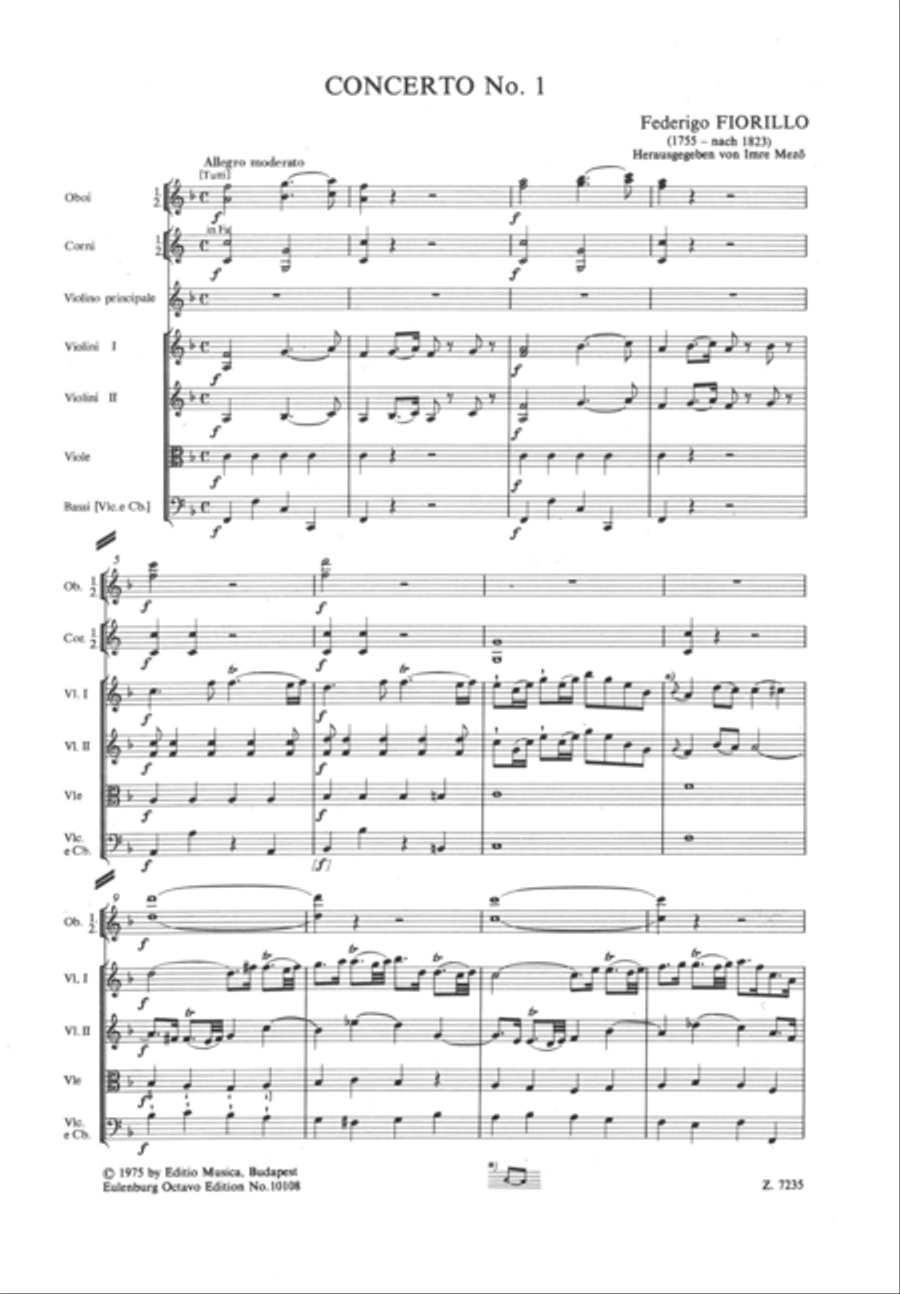 Concerto for violin no. 1 Chamber Orchestra scores gallery preview page 2