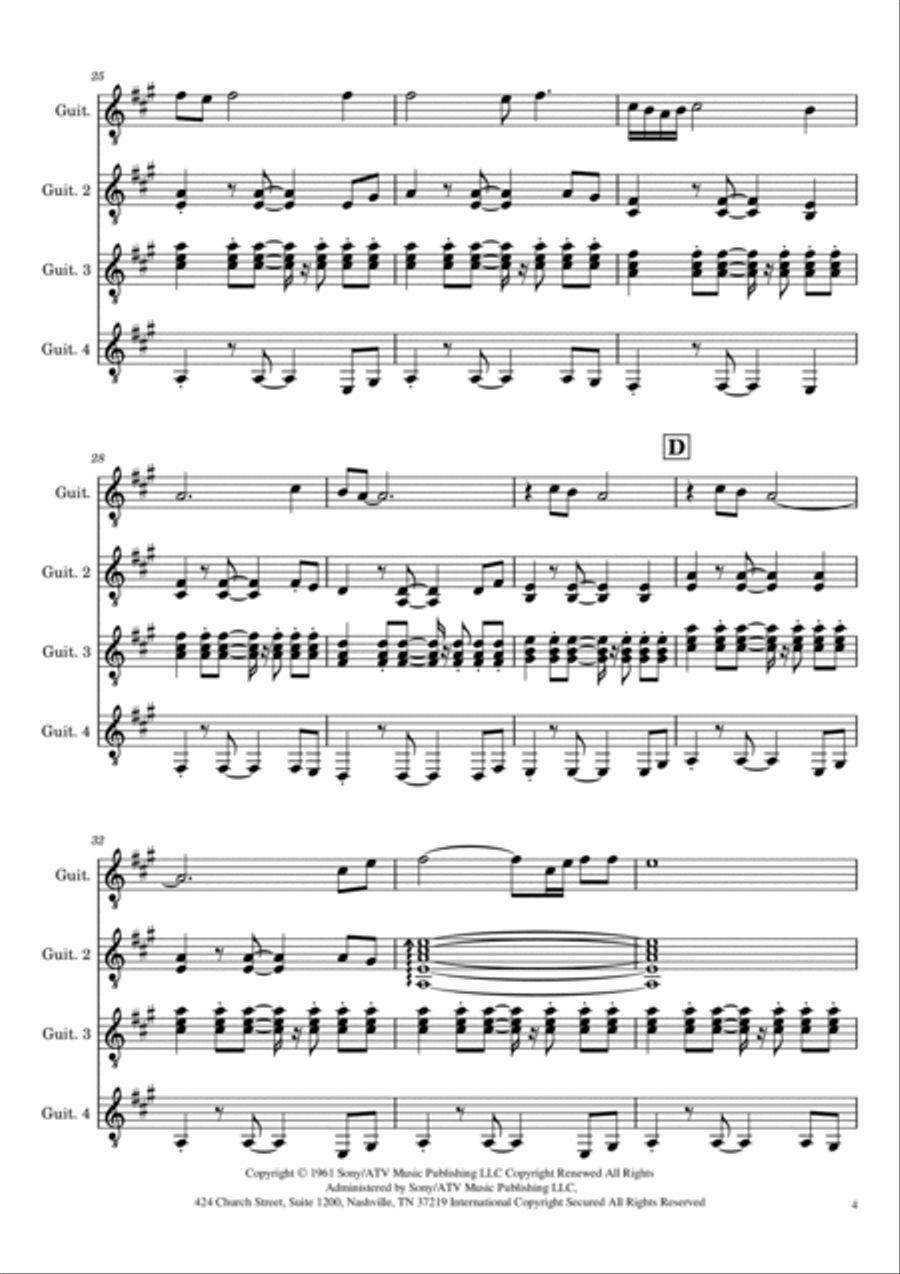 Stand By Me Stand By Me Guitar Ensemble scores gallery preview page 4