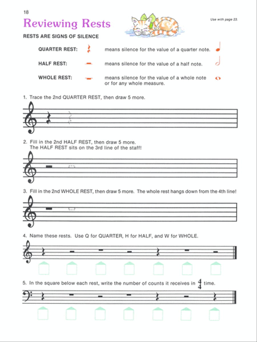Alfred's Basic Piano Prep Course Theory, Book B Piano Method scores gallery preview page 3