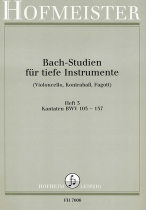 Bach-Studien fur tiefe Instrumente (Violoncello, Kontrabass, Fagott)