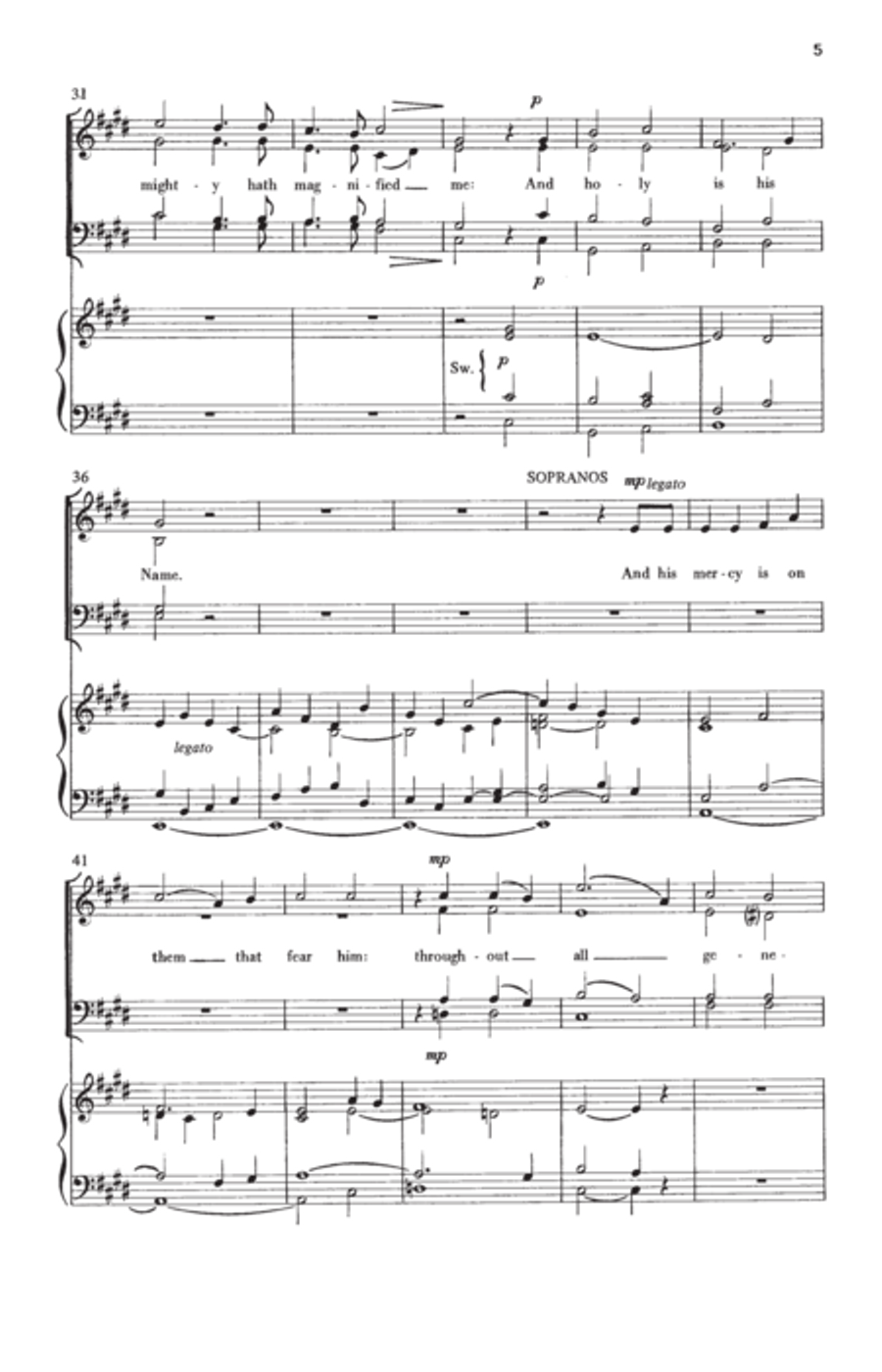 My soul doth magnify the Lord (Magnificat) 4-Part scores gallery preview page 4