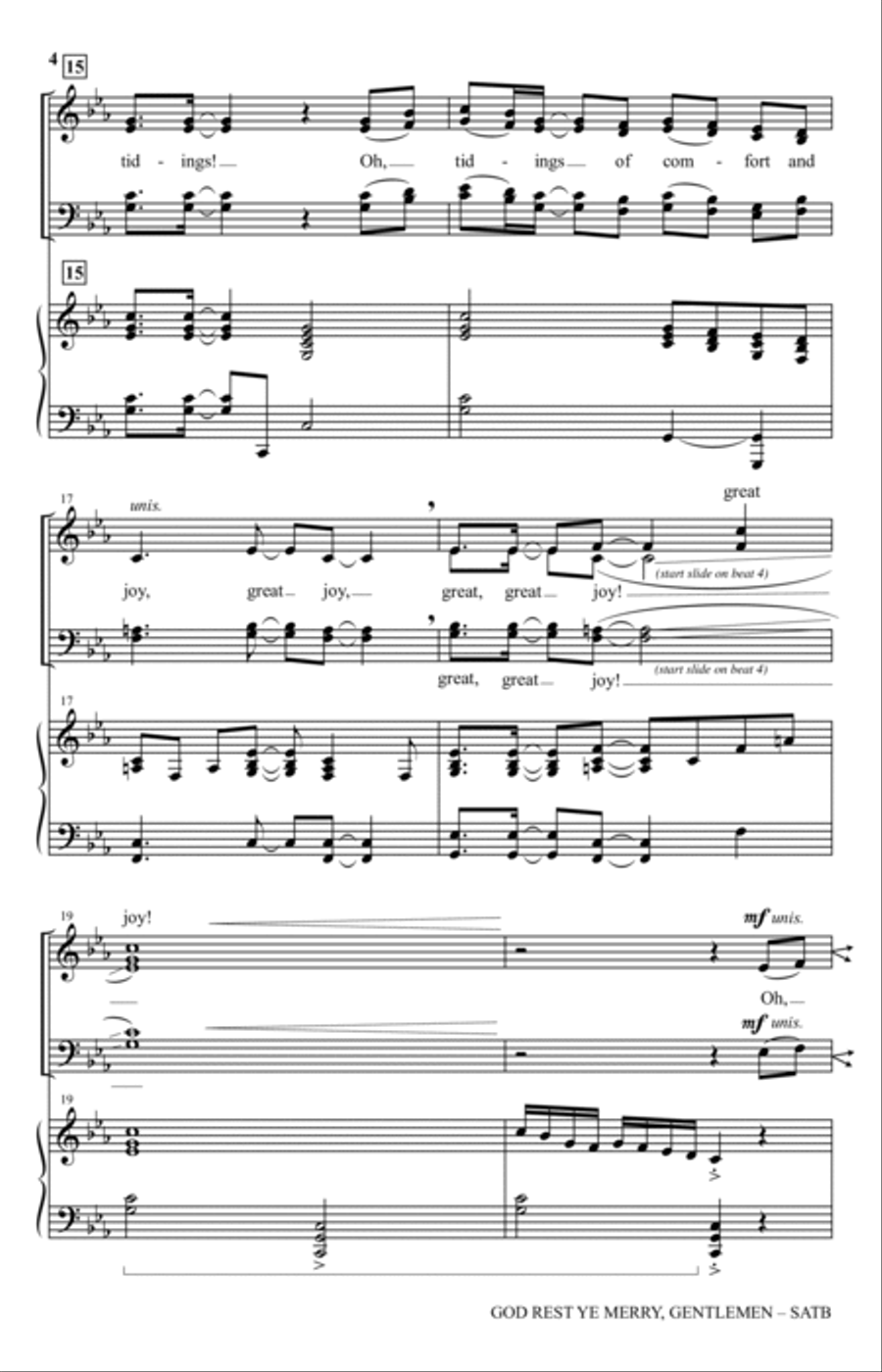 God Rest Ye Merry, Gentlemen 4-Part scores gallery preview page 3