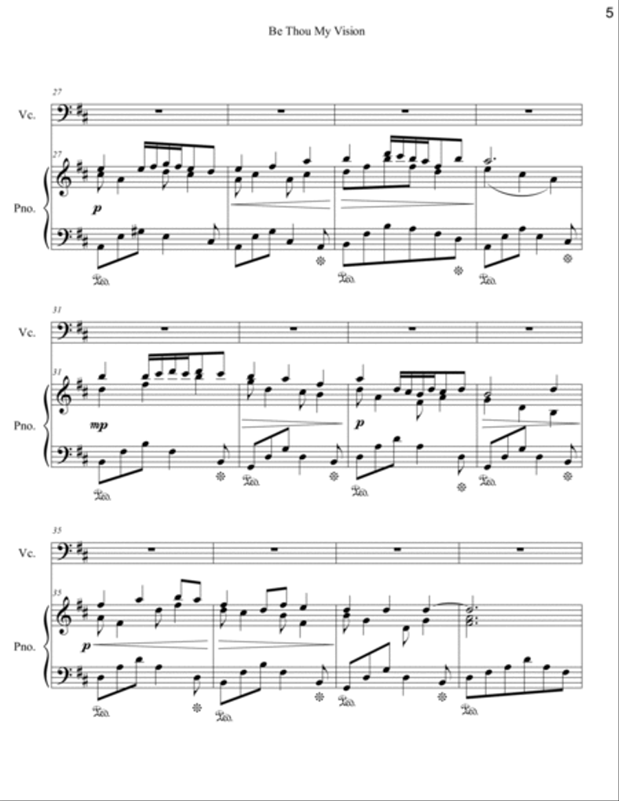 Favorite Hymns On Cello (Volume I) - A Collection of Ten Cello Solos image number null