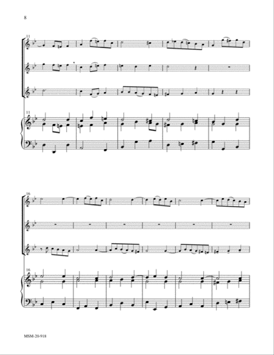 Savior of the Nations, Come Flute scores gallery preview page 6