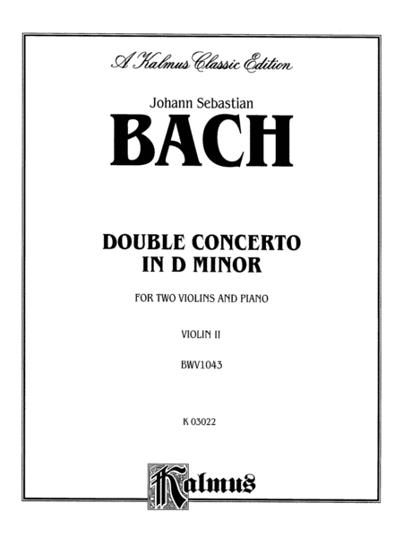 Bach: Double Concerto in D Minor