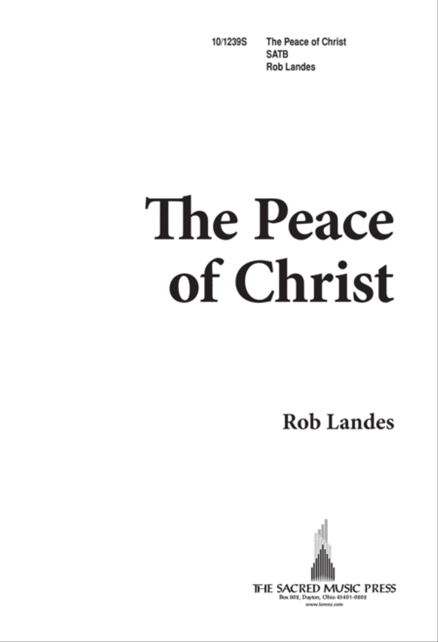 The Peace of Christ The Peace of Christ 4-Part scores gallery preview page 1