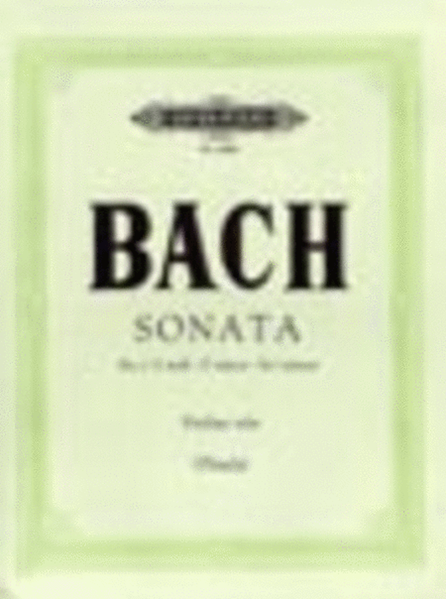 Sonata No. 1 in G minor BWV 1001