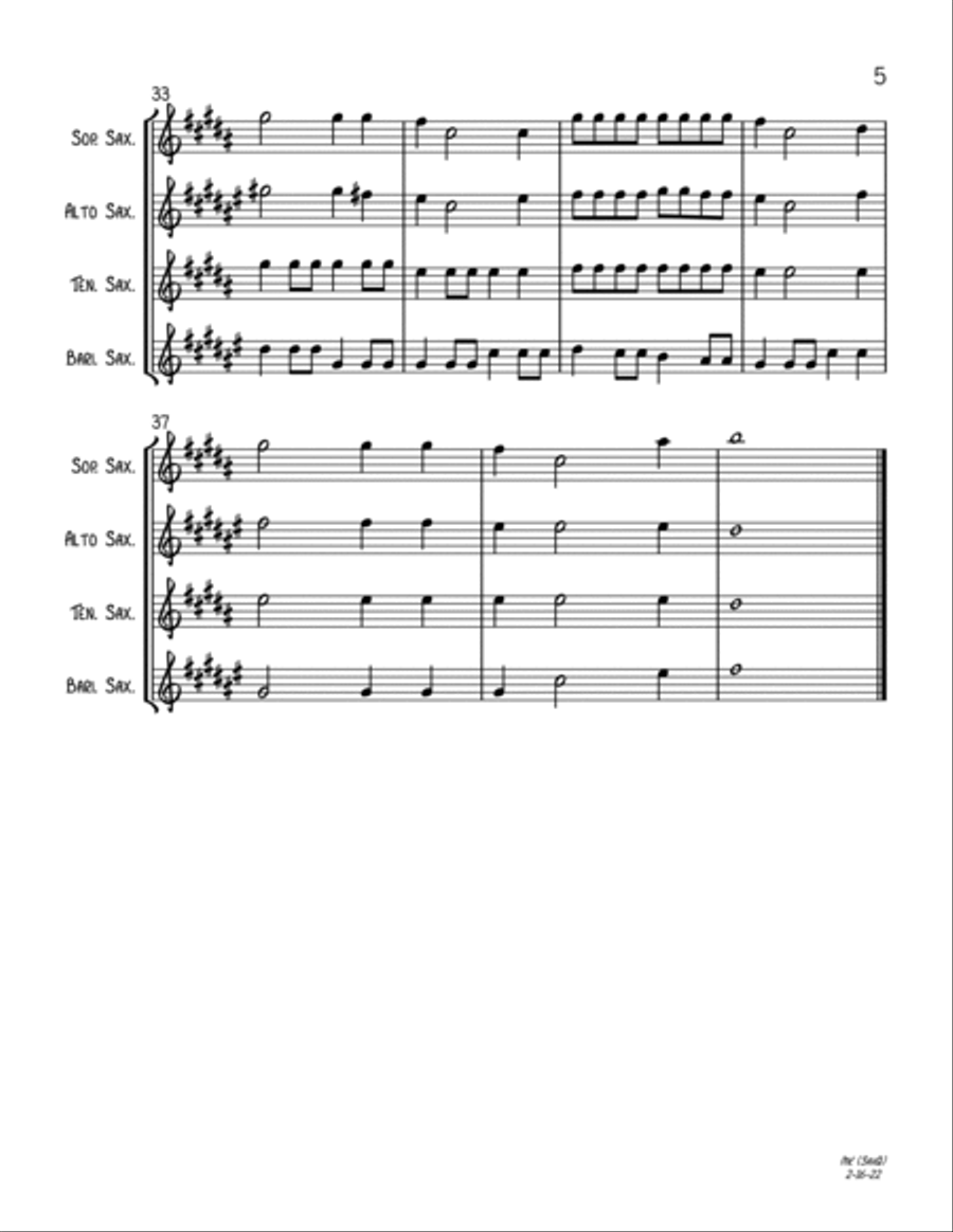 Mele Kalikimaka Woodwind Quartet scores gallery preview page 5