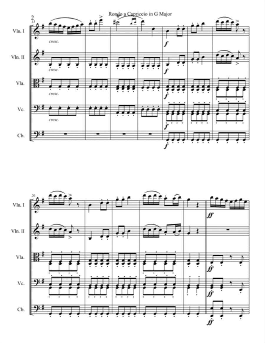 Rage over a Lost Penny String Orchestra scores gallery preview page 4
