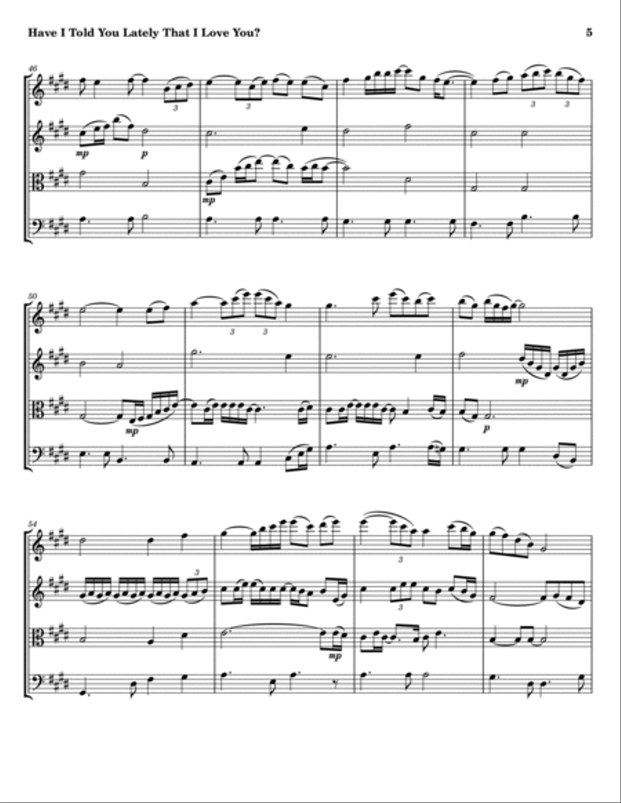 Have I Told You Lately Have I Told You Lately String Quartet scores gallery preview page 5