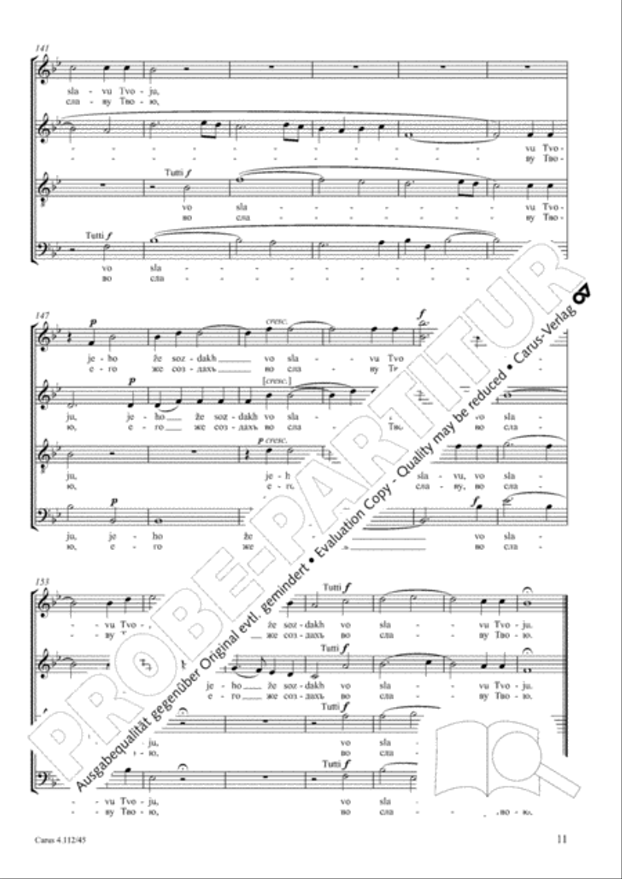 Lord, God of Israel (Hospodi, Boze Izrailev) 4-Part scores gallery preview page 12