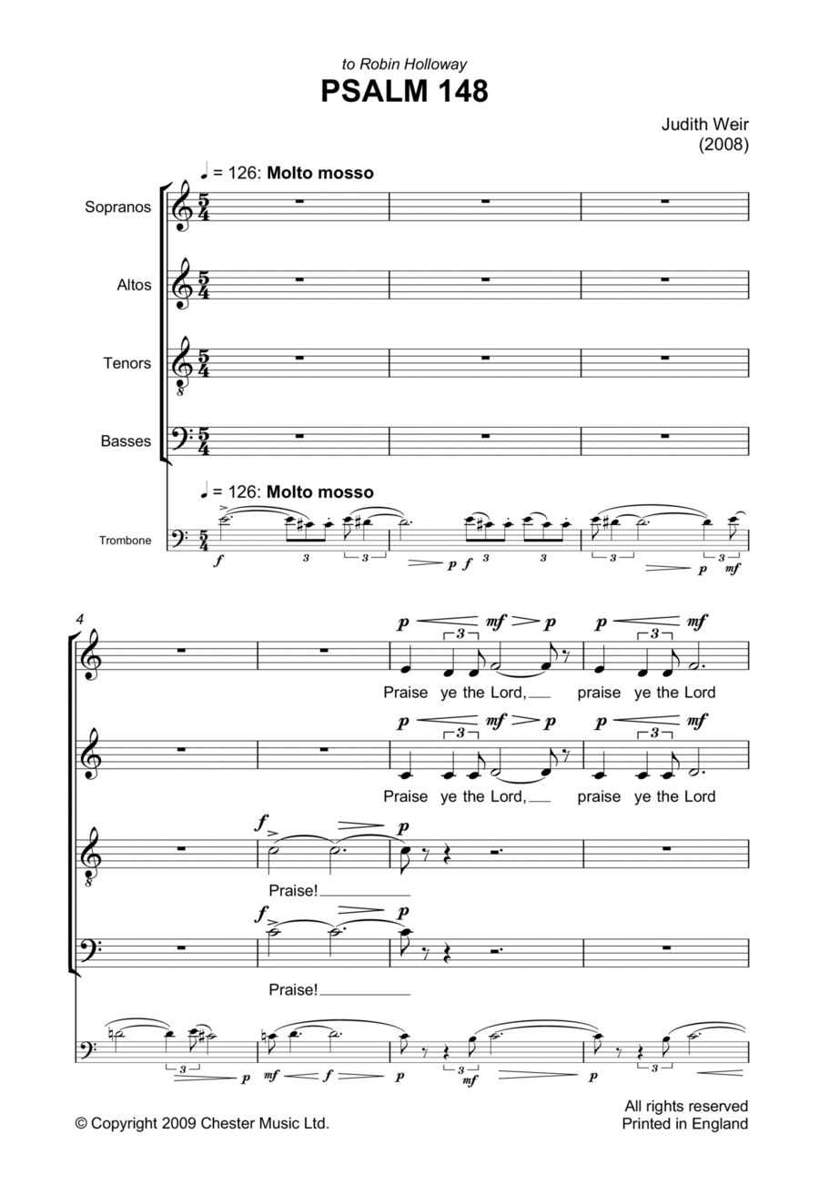 Psalm 148 Psalm 148 Choir scores gallery preview page 1