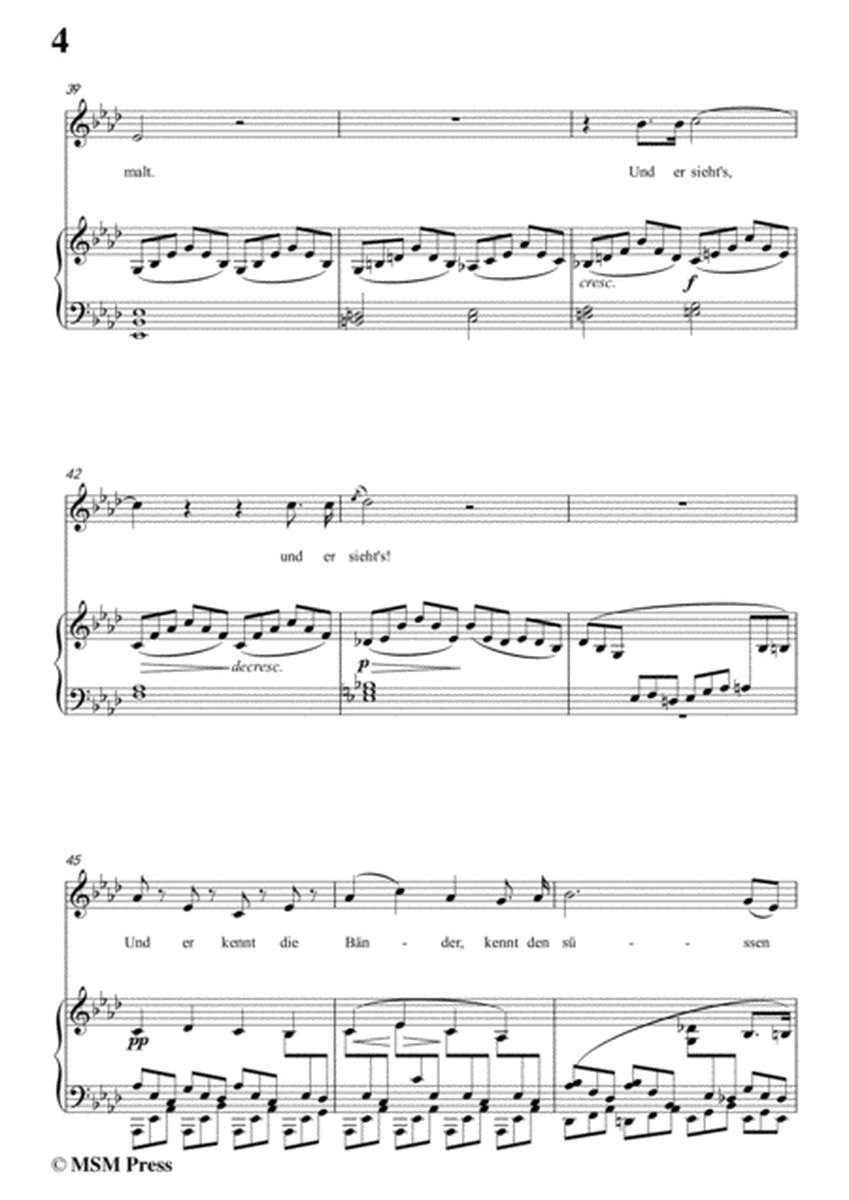 Schubert-Wiederschein,in A flat Major,for Voice&Piano image number null