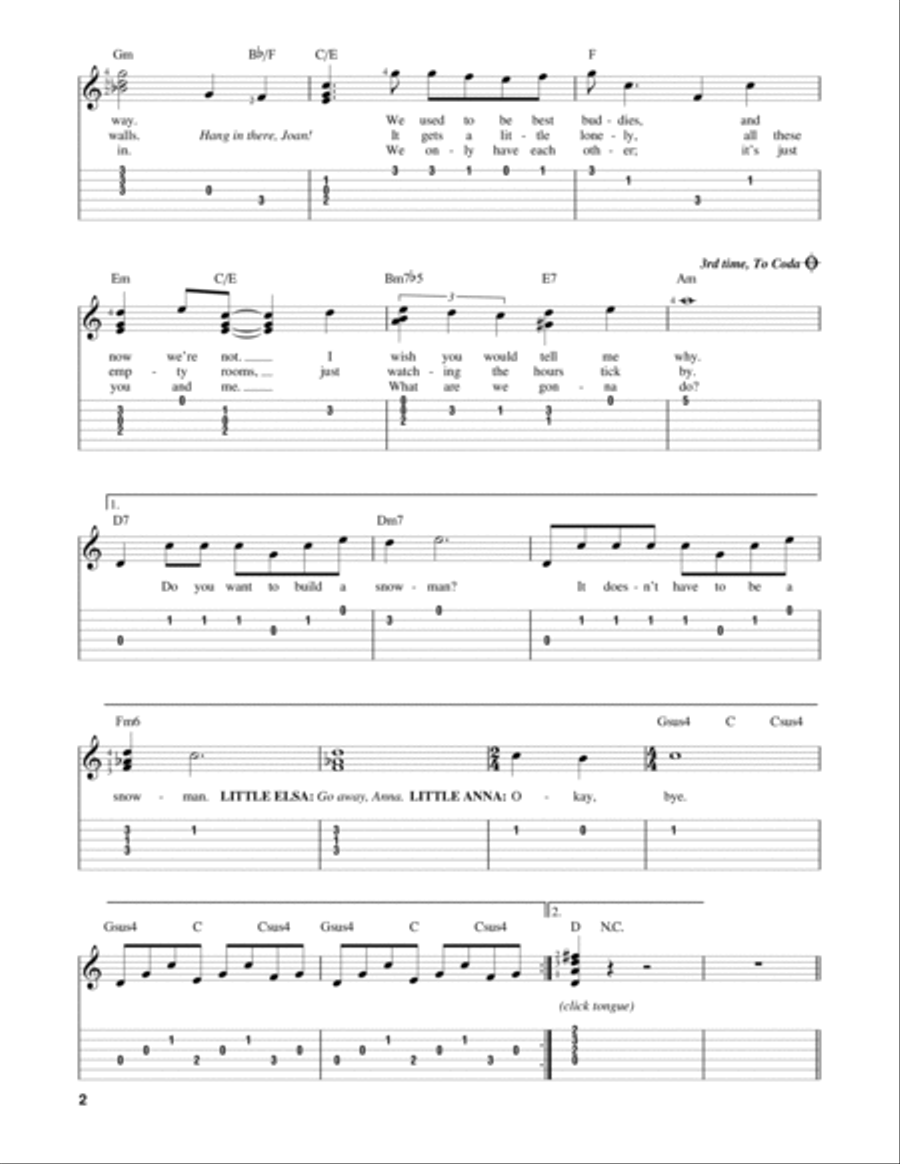 Do You Want To Build A Snowman? (from Frozen) Acoustic Guitar scores gallery preview page 2