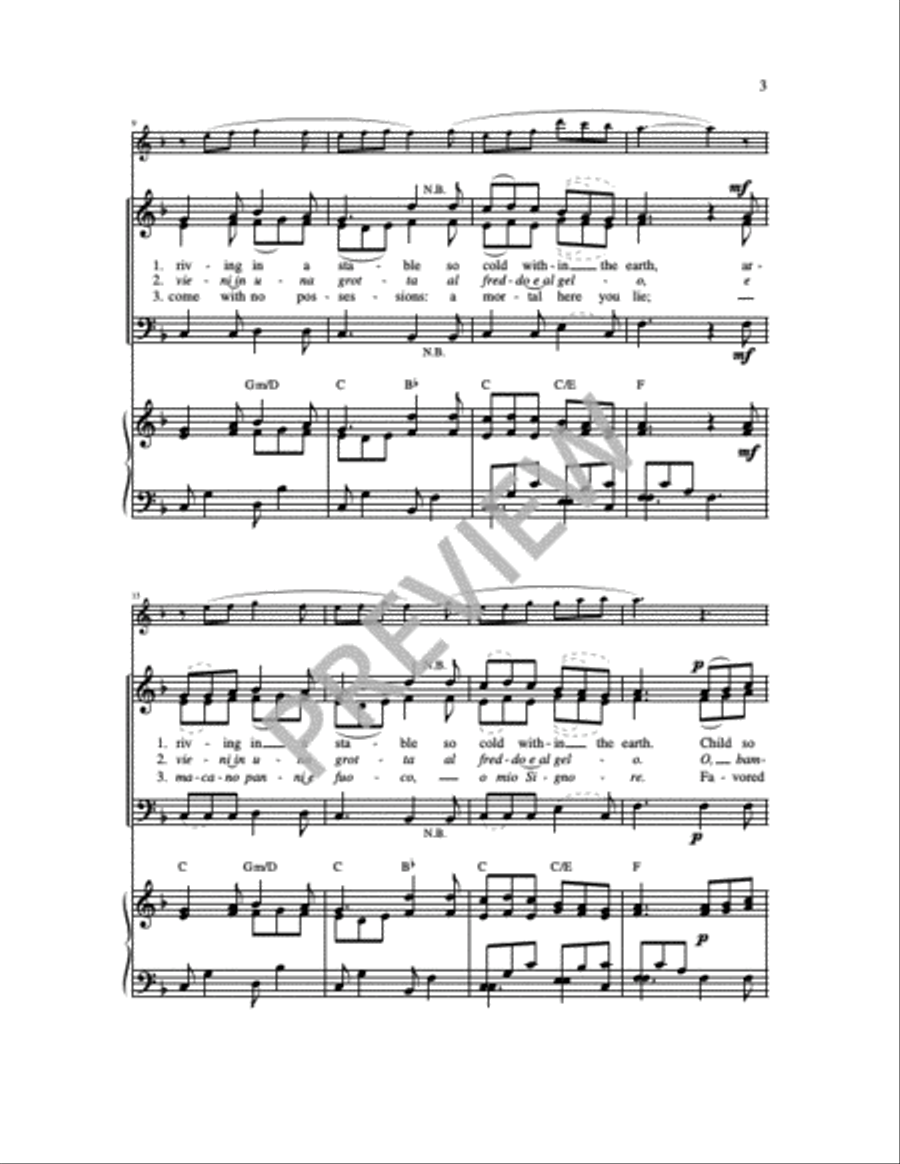 You Come Down From the Heavens 4-Part scores gallery preview page 11