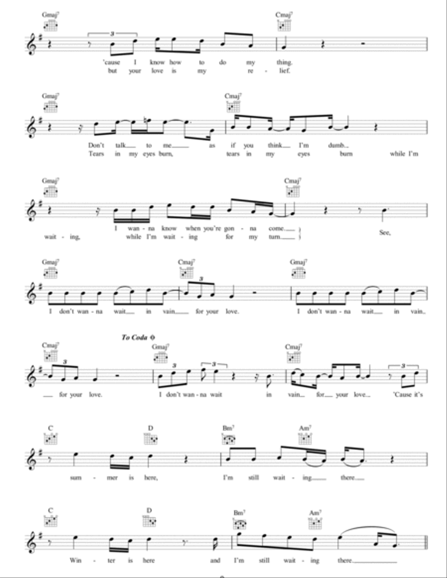 Waiting In Vain Piano scores gallery preview page 2