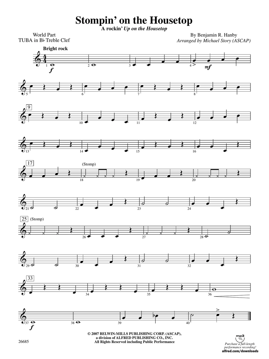 Stompin' on the Housetop: (World Part) B-flat Tuba T.C.