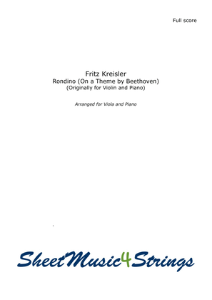 Kreisler, F. - Rondino, for Viola and Piano
