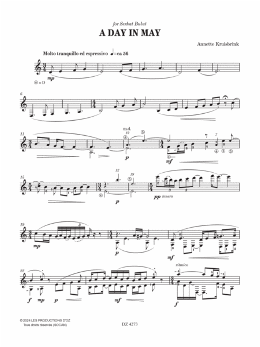 A Day in May A Day in May Classical Guitar scores gallery preview page 3