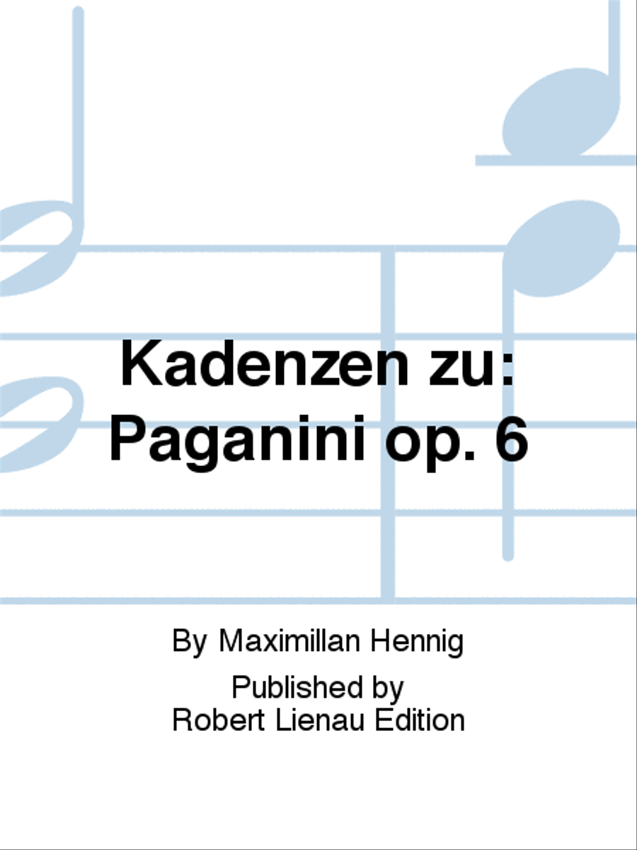 Kadenzen zu: Paganini op. 6 Violin Solo scores gallery preview page 1