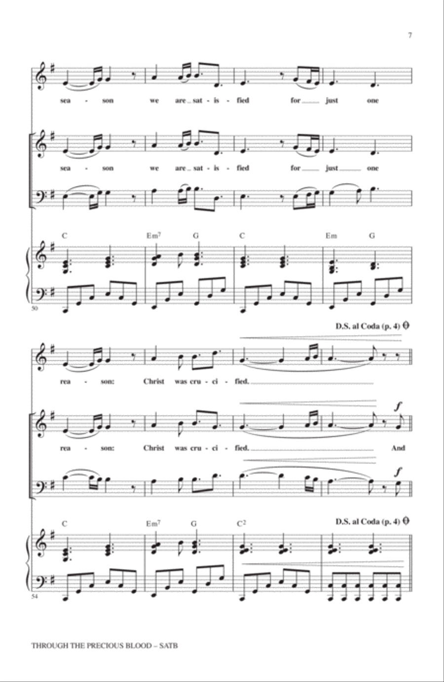 Through The Precious Blood 4-Part scores gallery preview page 6