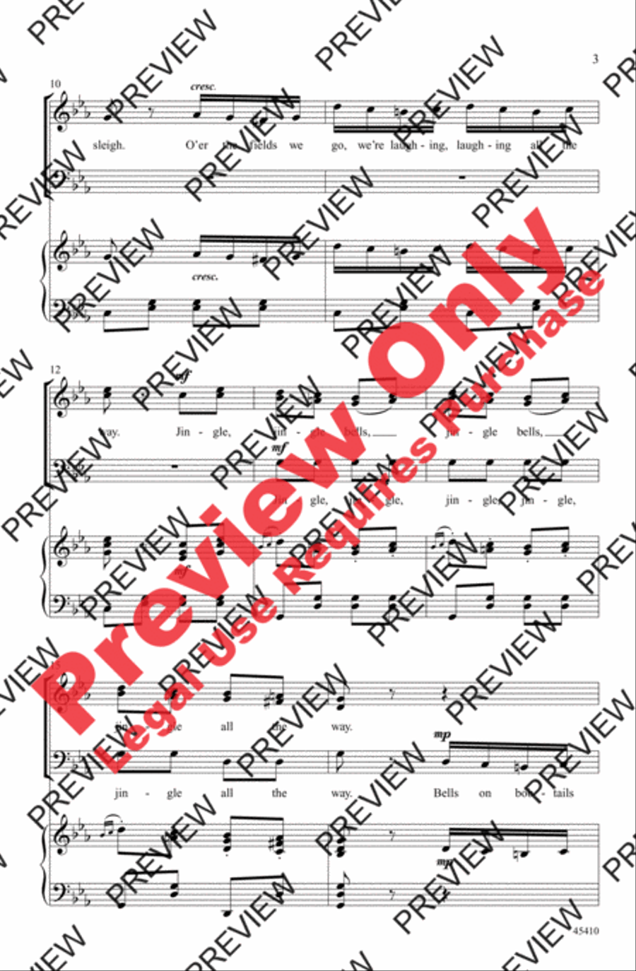 Jingle Bells Rondo 3-Part scores gallery preview page 3