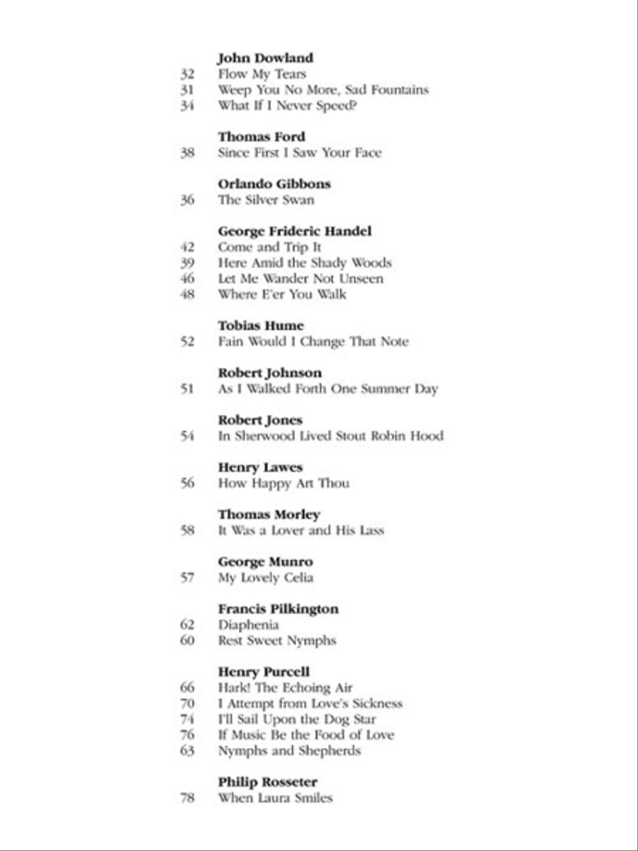 English Songs: Renaissance to Baroque High Voice scores gallery preview page 4