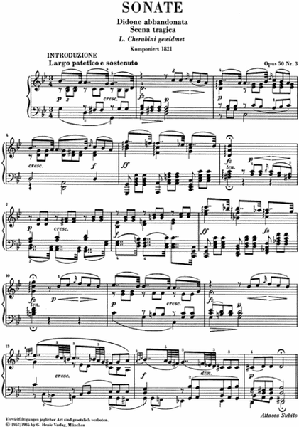 Piano Sonata “Didone Abbandonata,” Scena Tragica in G minor Op. 50, No. 3