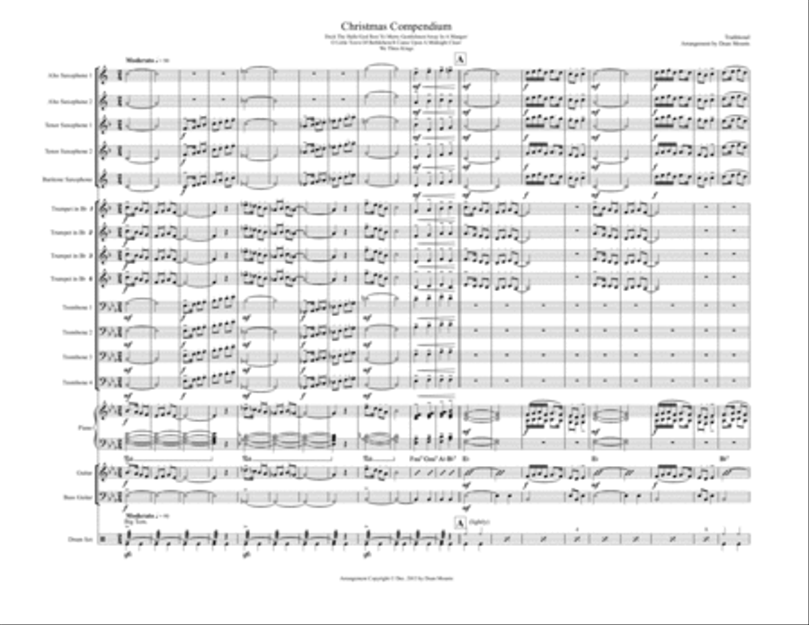 Christmas Compendium Christmas Compendium Jazz Ensemble scores gallery preview page 1